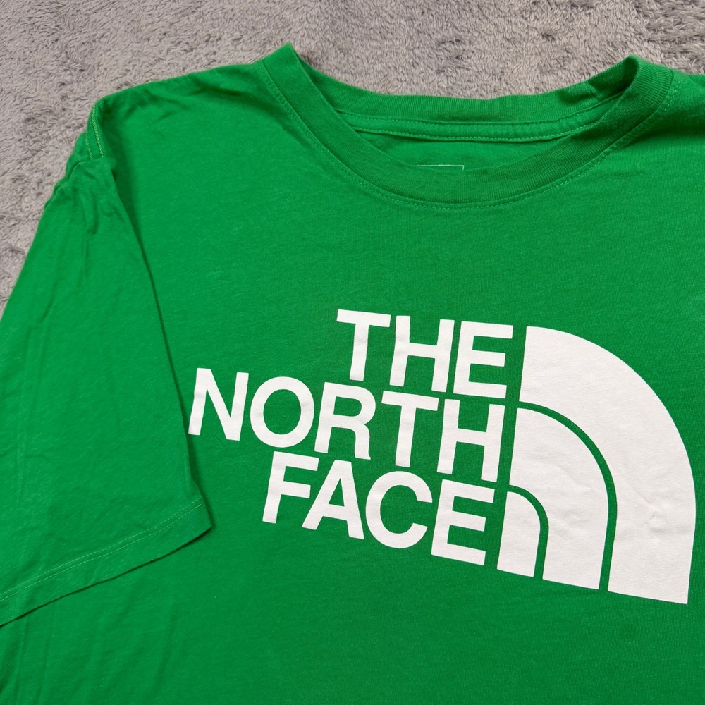 The North Face Mens XXL Green Circular Design Graphic Logo T-Shirt Short Sleeve